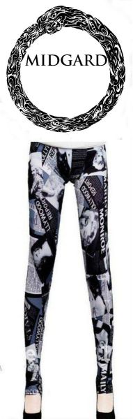 Leggings graffiti Marilyn Monroe plus size Feminina