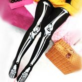 Óssea do esqueleto Impresso calças justas Leggings